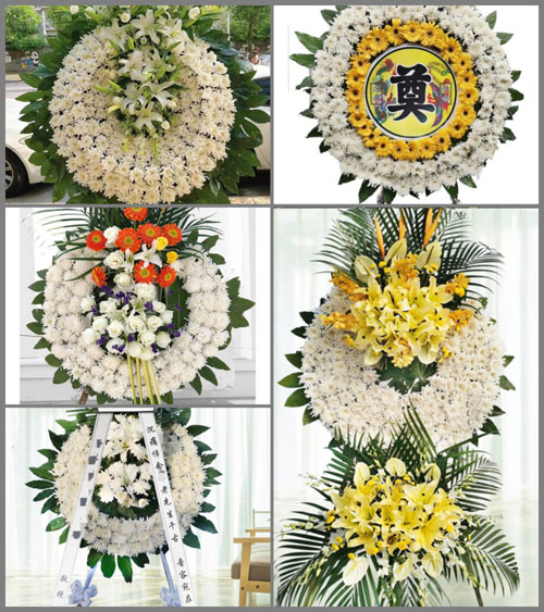 山东青岛即墨市蓝村镇蓝村二里村花圈速递